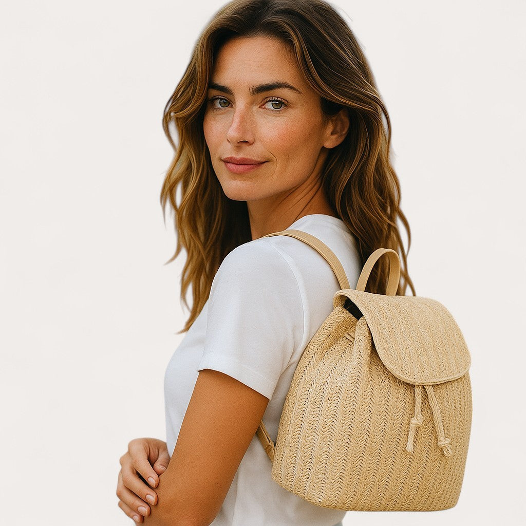 Mochila de Paja Mujer 15L – Estilo Bohemio Chic | Havresacs